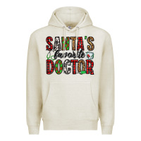 Oatmeal Heather santa's favorite doctor Premium Hoodie - Jasminsmagicworld