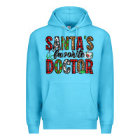 Ocean Blue santa's favorite doctor Premium Hoodie - Jasminsmagicworld