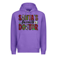 Purple santa's favorite doctor Premium Hoodie - Jasminsmagicworld
