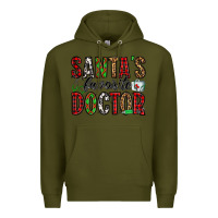 Army Green santa's favorite doctor Premium Hoodie - Jasminsmagicworld