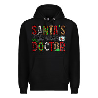 Black santa's favorite doctor Premium Hoodie - Jasminsmagicworld