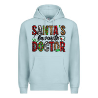 Blue Mist santa's favorite doctor Premium Hoodie - Jasminsmagicworld