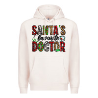 Pale Pink santa's favorite doctor Premium Hoodie - Jasminsmagicworld