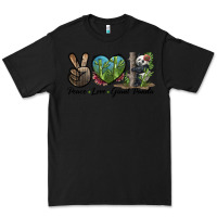 Black Peace Love Giant Panda Premium Tee - LillyAllenDesigns