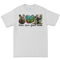 Dove Grey Peace Love Giant Panda Premium Tee - LillyAllenDesigns