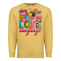 Antique Gold coffee is my love language Premium Sweatshirt - Zillion Design Studio