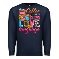 Navy coffee is my love language Premium Sweatshirt - Zillion Design Studio