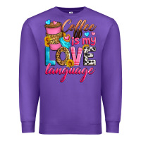 Purple coffee is my love language Premium Sweatshirt - Zillion Design Studio