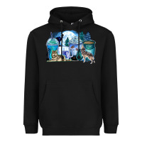 Black wolf coffee cups Heavyweight Hoodie - Zillion Design Studio