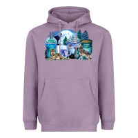 Lavender wolf coffee cups Heavyweight Hoodie - Zillion Design Studio