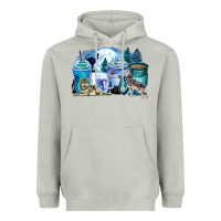 Moon Dust wolf coffee cups Heavyweight Hoodie - Zillion Design Studio