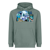 Sage wolf coffee cups Heavyweight Hoodie - Zillion Design Studio