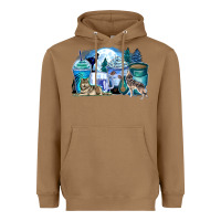 Toasted Coconut wolf coffee cups Heavyweight Hoodie - Zillion Design Studio