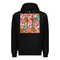Black western pencil seamless pattern Premium Hoodie - BundleAndBundleShop