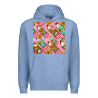 Colony Blue western pencil seamless pattern Premium Hoodie - BundleAndBundleShop