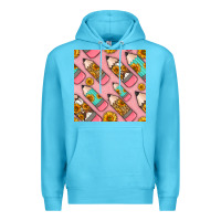 Ocean Blue western pencil seamless pattern Premium Hoodie - BundleAndBundleShop