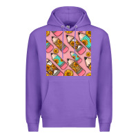 Purple western pencil seamless pattern Premium Hoodie - BundleAndBundleShop