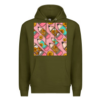 Army Green western pencil seamless pattern Premium Hoodie - BundleAndBundleShop