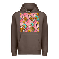 Coffee western pencil seamless pattern Premium Hoodie - BundleAndBundleShop