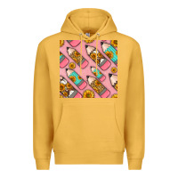 Mustard western pencil seamless pattern Premium Hoodie - BundleAndBundleShop