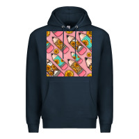 Navy western pencil seamless pattern Premium Hoodie - BundleAndBundleShop