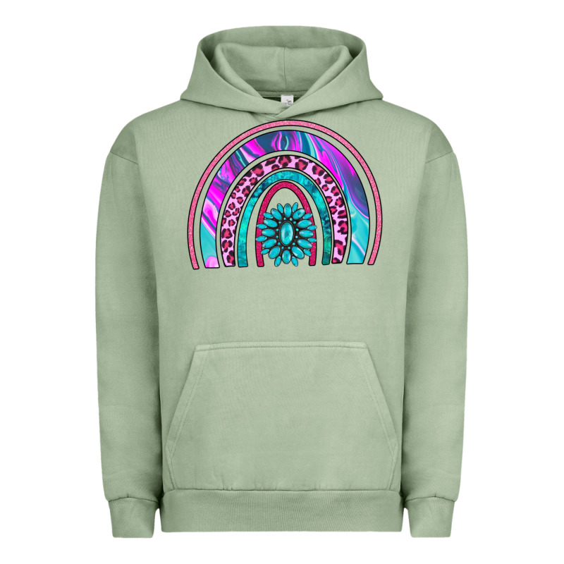 Rainbow And Gemstone Urban Hoodie by AdoDesignShop | Teevron