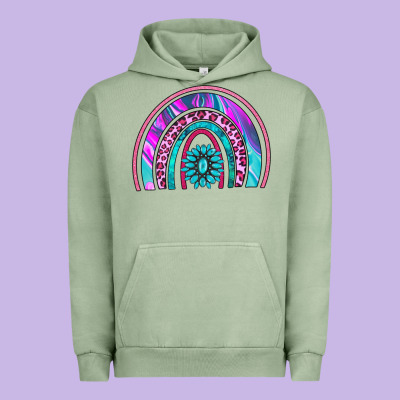 Rainbow And Gemstone Urban Hoodie Designed By Adodesignshop