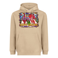 Mushroom Happy Easter Roosters Heavyweight Hoodie - RanaPortraitStore
