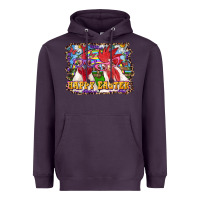 Plum Happy Easter Roosters Heavyweight Hoodie - RanaPortraitStore