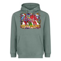 Sage Happy Easter Roosters Heavyweight Hoodie - RanaPortraitStore