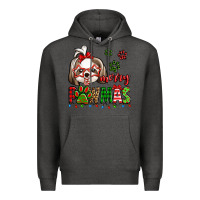 Charcoal Heather merry pawmas christmas shih tzu Premium Hoodie - Jasminsmagicworld