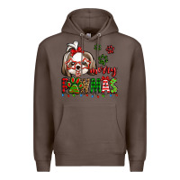 Coffee merry pawmas christmas shih tzu Premium Hoodie - Jasminsmagicworld