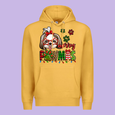 Merry Pawmas Christmas Shih Tzu Premium Hoodie Designed By Jasminsmagicworld