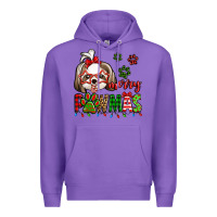 Purple merry pawmas christmas shih tzu Premium Hoodie - Jasminsmagicworld