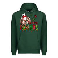 Sports Green merry pawmas christmas shih tzu Premium Hoodie - Jasminsmagicworld