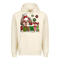 Tofu merry pawmas christmas shih tzu Premium Hoodie - Jasminsmagicworld