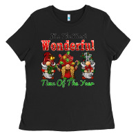 Black it's the most wonderful time of the year Ladies Tee - BarkalooDesign