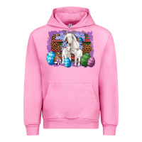 Fuchsia Pink goat family eggs flowers leopard serape glitter Urban Hoodie - Artiststas