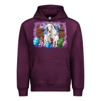 Mauve Wine goat family eggs flowers leopard serape glitter Urban Hoodie - Artiststas