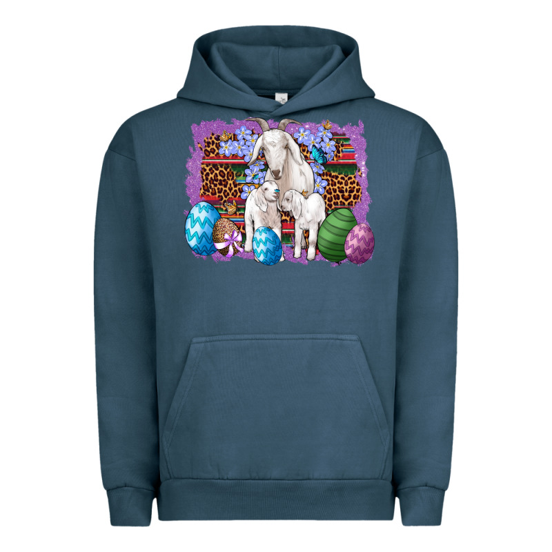 Goat Family Eggs Flowers Leopard Serape Glitter Urban Hoodie by Artiststas | Teevron