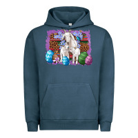 Pigment Midnight Navy goat family eggs flowers leopard serape glitter Urban Hoodie - Artiststas