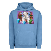 Pigment Pebble Blue goat family eggs flowers leopard serape glitter Urban Hoodie - Artiststas