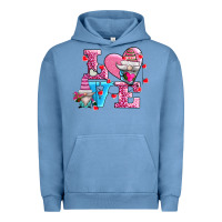 Pigment Pebble Blue love and gnomes Urban Hoodie - AdoDesignShop