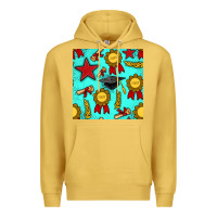 Antique Gold graduation seamless pattern Premium Hoodie - BundleAndBundleShop