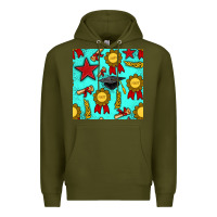 Army Green graduation seamless pattern Premium Hoodie - BundleAndBundleShop