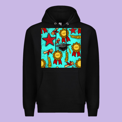 Graduation Seamless Pattern Premium Hoodie Designed By Bundleandbundleshop