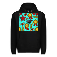 Black graduation seamless pattern Premium Hoodie - BundleAndBundleShop