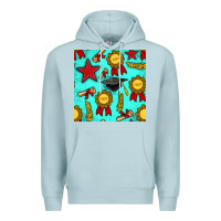 Blue Mist graduation seamless pattern Premium Hoodie - BundleAndBundleShop