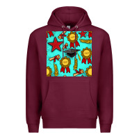 Burgundy graduation seamless pattern Premium Hoodie - BundleAndBundleShop