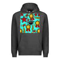 Charcoal Heather graduation seamless pattern Premium Hoodie - BundleAndBundleShop